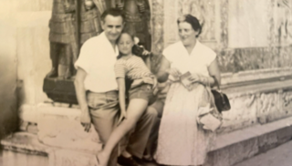 Ferdinand 'Tuli', Marika und Edith Lichter in Wien in den 1950er Jahren