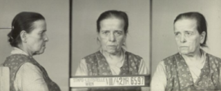 Photo der erkennungsdienstlichen Erfassung der Gestapo von Mathilde Cebul