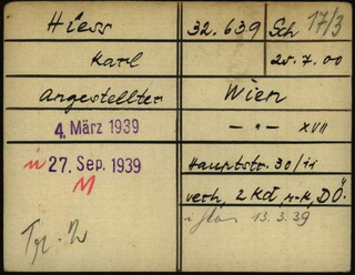 Фотография из картотеки Карла Хиса из концлагеря Дахау