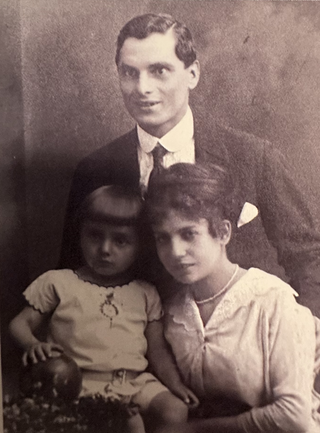 Photo of Carl Szokoll with his mother and father as a child