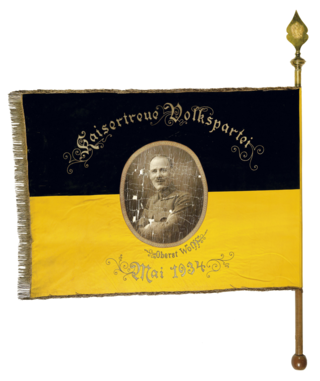 Photo der Fahne der Kaisertreuen Volkspartei